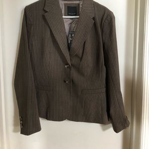 NWT Limited Brown Pinstriped Suit Jacket